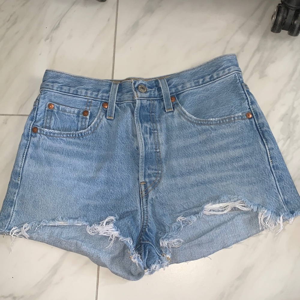 Levi’s 501 High Waisted Denim Shorts- Luxor Heat